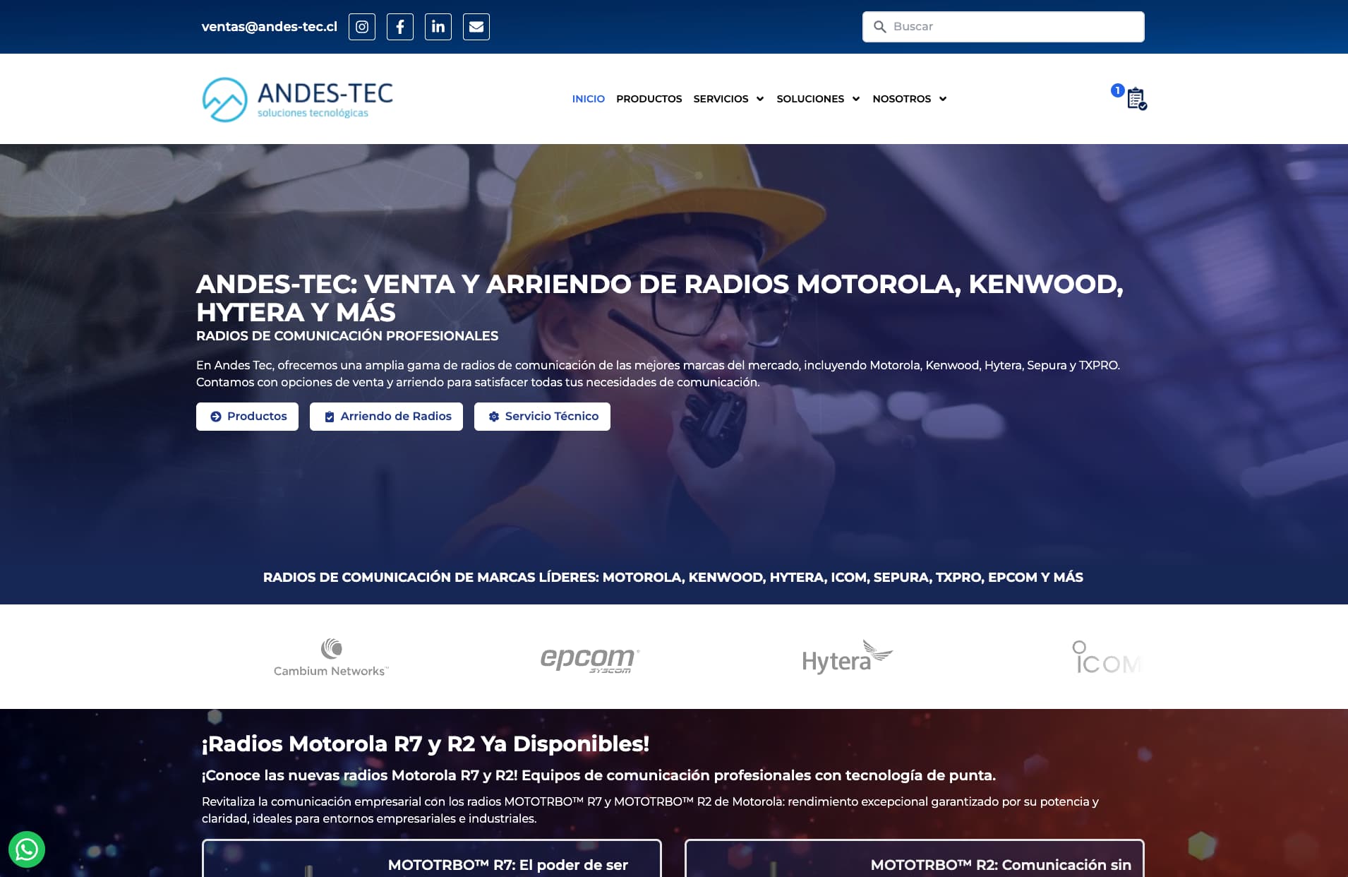 Desarrollo web corporativo con SEO en Chile para Andes‑TEC